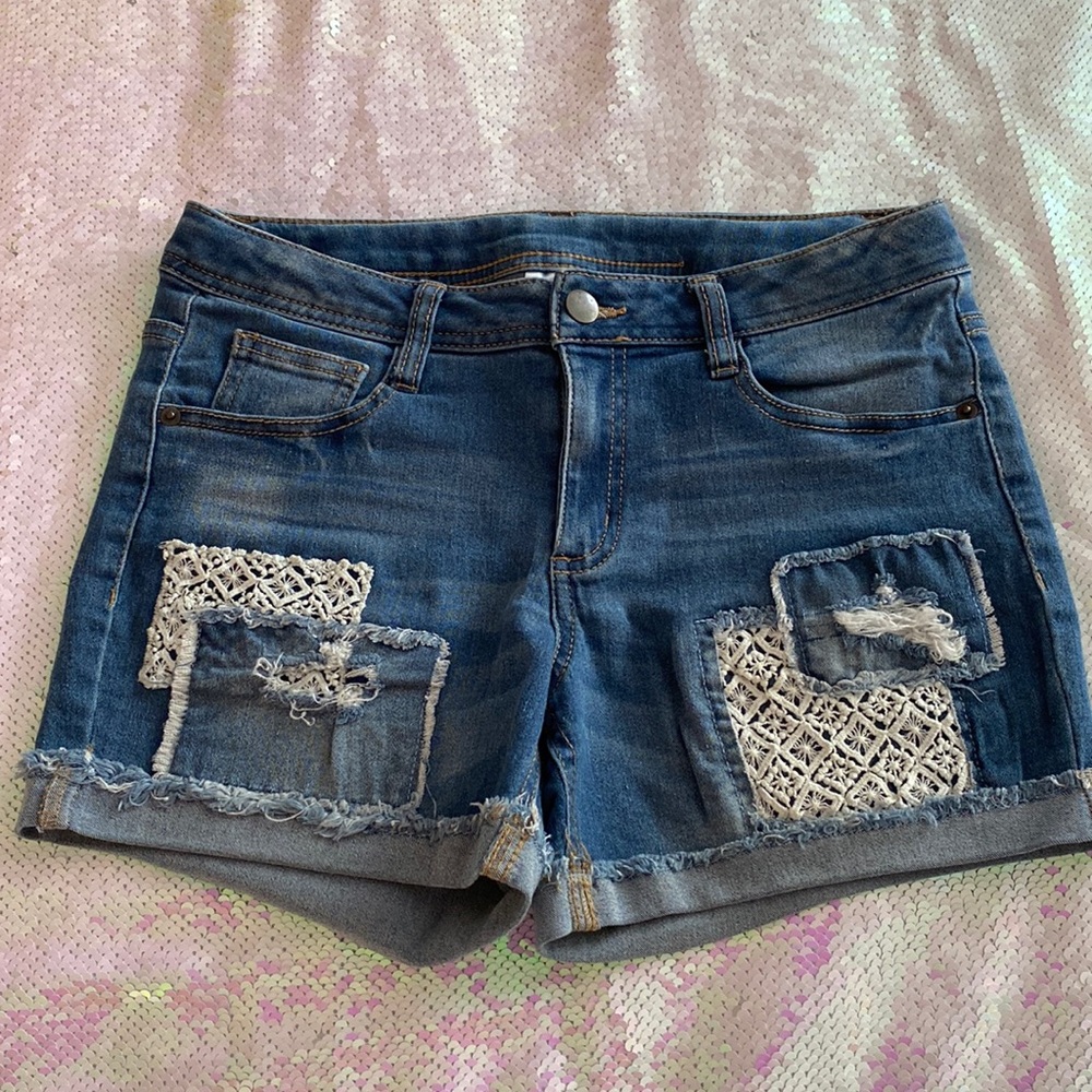 Denim Shorts Girl’s 14 XL Stretch Adjustable WONDER NATION